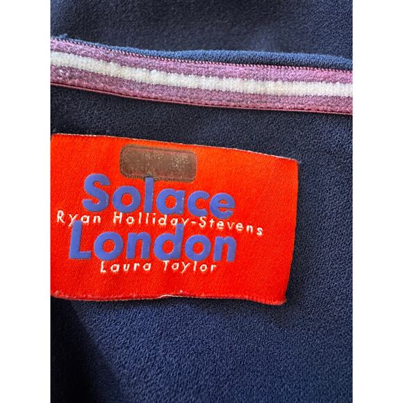 STUNNING RTR Solace London Navy Kerama Strapless Hi-Low Cocktail Dress Size 6 - Picture 6 of 7